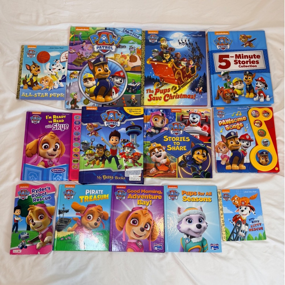 Paw‎ Patrol Books Lot Of 13 Books Kids Books Nickelodeon